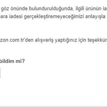 Makel Amazon Garantili Ürünün Arkasında Durmuyor!