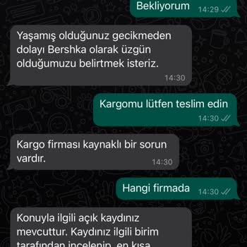 Bershka Kargom Kayıp, İlgisiz Hizmet!