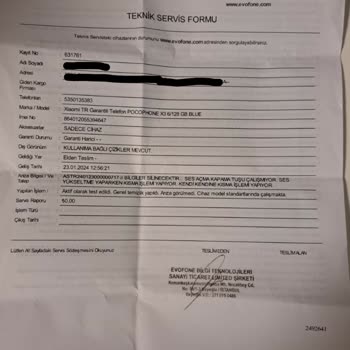 Xiaomi Evofone Teknik Servisinin Yapmış Olduğu Hata