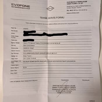 Xiaomi Evofone Teknik Servisinin Yapmış Olduğu Hata