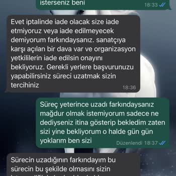 4K4 Yapım Organizasyon Paramı İade Etmedi