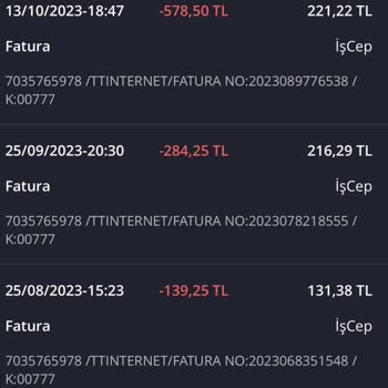 Türk Telekom Tutarsız Faturalar Göndermesi