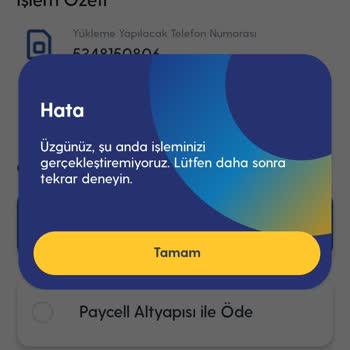 Turkcell Tl Paket Yükleme Yapamıyorum