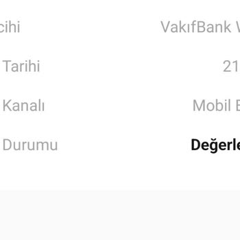 VakıfBank Kredi Kartı Başvurusu Değerlendirme