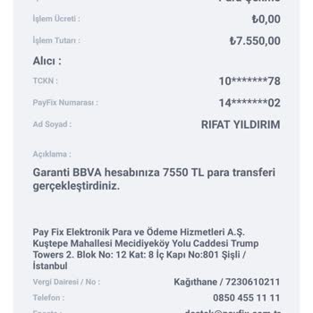 Payfix Nakit Çekme Sorunu