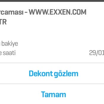 Exxen Hesabımdan Para Çekti