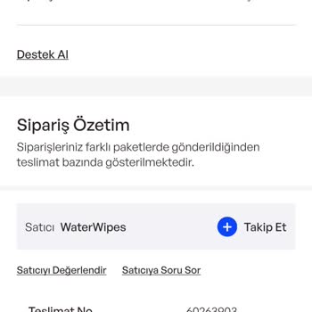 İdefix Gecikmiş Islak Mendil Teslimatı Sorunu