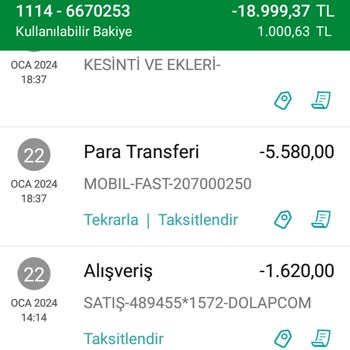 Dolap Benden Habersiz Kartım İle Yapılan Harcamanın Geri İadesini İstiyorum