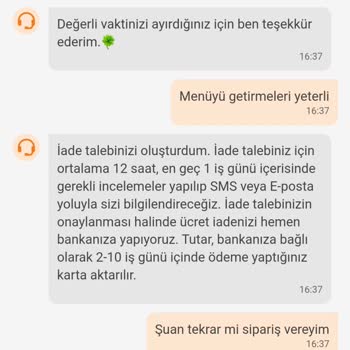 Trendyol Eksik Gelen Ürünümün İadesi Onaylanması Ve Sonrası İade Reddi.