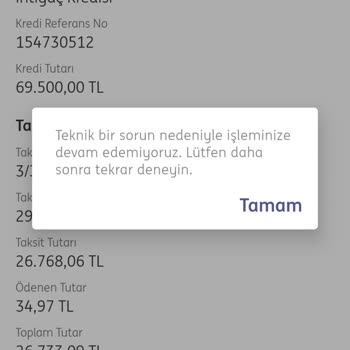 ING Bank Online İşlem Sorunu