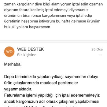 Schafer Pişmanlıktır Aldığım Ürünü Göndermiyorlar