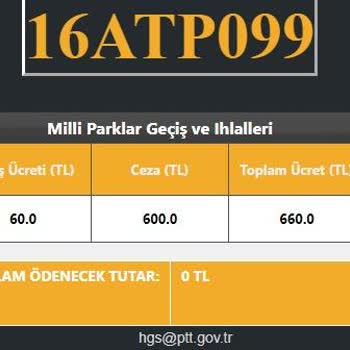 HGS Milli Parklar Geçiş Ve İhlali
