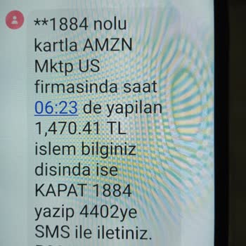Amazon Kredi Kartımdan İzinsiz İşlemler Yapıldı!