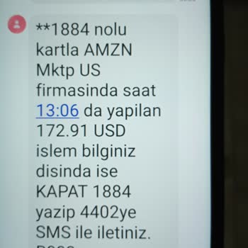Amazon Kredi Kartımdan İzinsiz İşlemler Yapıldı!