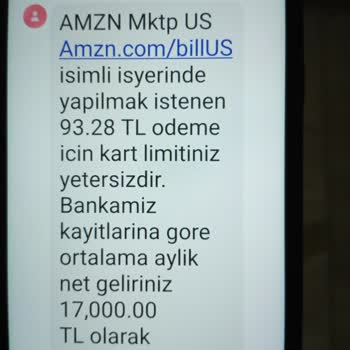 Amazon Kredi Kartımdan İzinsiz İşlemler Yapıldı!
