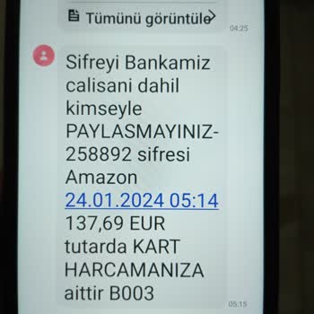 Amazon Kredi Kartımdan İzinsiz İşlemler Yapıldı!