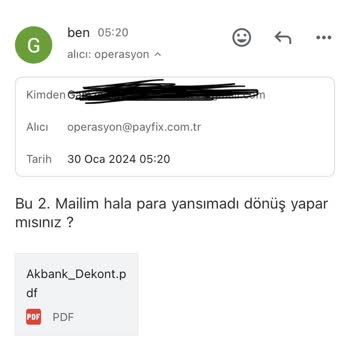 2 Kez Payfix E Dekont Attım Hala Para Yok
