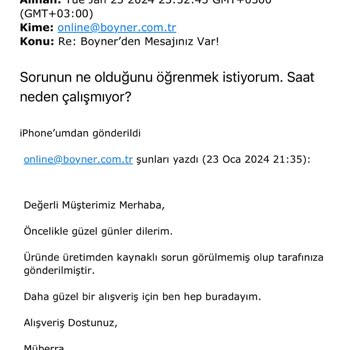 Boyner Morhipo! Michael Kors Saat Çalışmıyor! Şikayet Ediyorum.