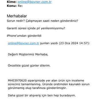 Boyner Morhipo! Michael Kors Saat Çalışmıyor! Şikayet Ediyorum.