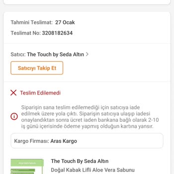 Aras Kargo Personel Teslimat Yapmaması