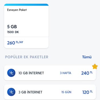 Turkcell Paket Tercihini Kısıtlıyor.