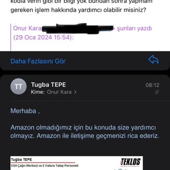 Amazon Üzerinden Alınan Ürünün Değişimini-İadesini Yapamıyorum
