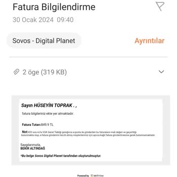 Digital Planet Yanlış Kişiye Fatura Bildirimi Şikayeti