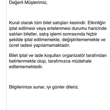 Passo Bilet İptalinin Yapılması