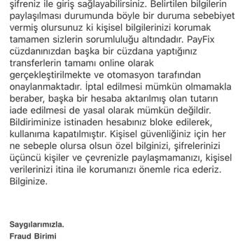 PayFix Hesap Bloke Kaldırma Şifre Bloke Kaldırma İşlemi