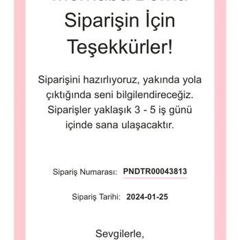 Pandora Mücevherden Sipariş Verdiğim Ürün Hala Kargoya Verilmedi!