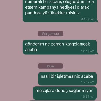Yeşim Yılmaz Takı Online Ödemede Kayıp Sipariş Şaşkınlığı