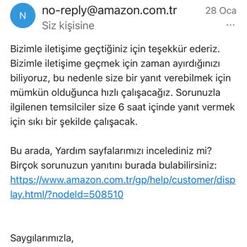 Amazon Ve AGT Teslim Edilmeyen Sipariş