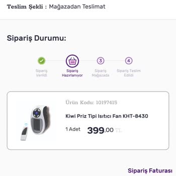 Gratis Siparişim 8 Gündür Hazırlanıyor Aşamasında