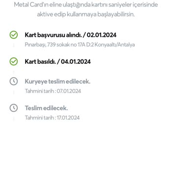 Papara Metal Kart Teslimat Sorunu