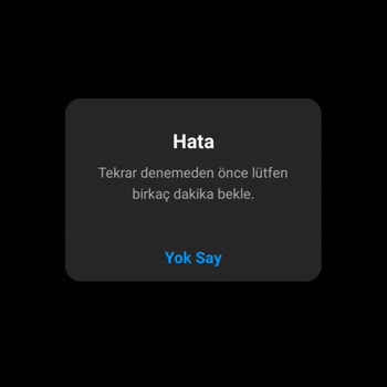 Instagram Giriş Hata Veriyor