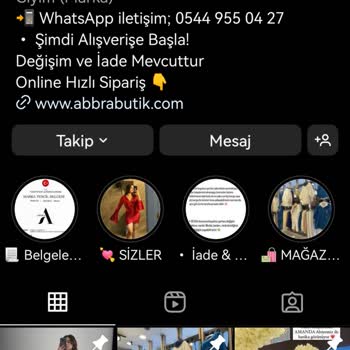 Instagram Sayfası Abbra Butik Şikayetvar