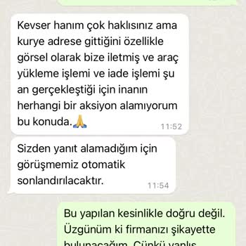 hepsiJET Kargomu İade Gösterdiler. İade İstemiyordum.