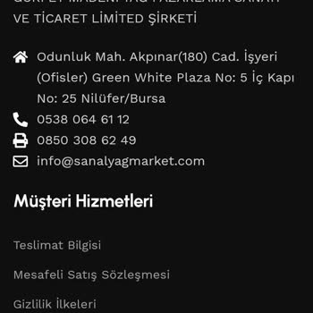 Sanal Yağ Market İnternet Sitesinden Aldığım Ürün Teslim Edilmemesi