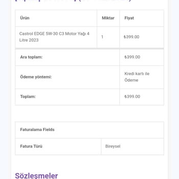 Sanal Yağ Market İnternet Sitesinden Aldığım Ürün Teslim Edilmemesi