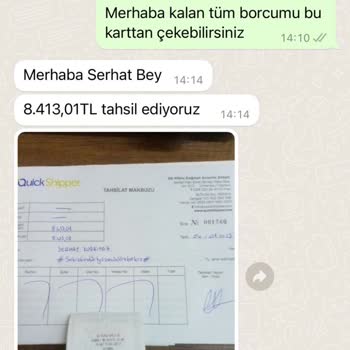 QuickShipper Ödenen Borca Rağmen Fatura Şoku