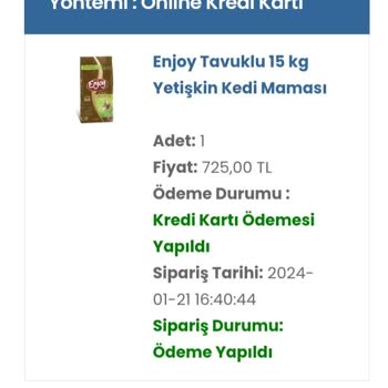 Sadikdost.com Sitesi Mama Siparişimi Göndermedi