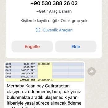 GetirAraç Otomatik Ödeme İşlemleri Ve İade Sorunu