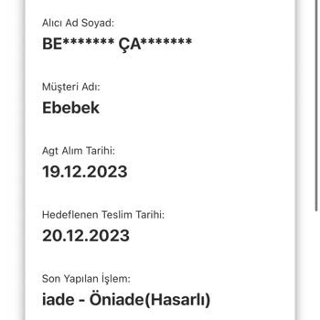 Ebebek'ten Hasarlı Ürün Ve İade Problemi