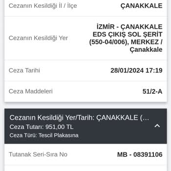Gelir İdaresi Başkanlığı Çanakkale İzmir Yolu Eds Mağduriyeti