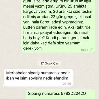 Meysadesiign Ücret İadesi Yapmıyor