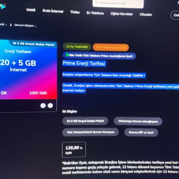 Türk Telekom Enerji Prime Tarifesi