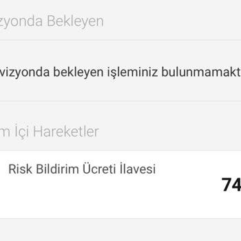 VakıfBank Risk Bildirim Ücreti