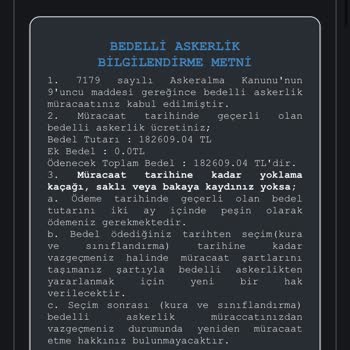 Milli Savunma Bakanlığı Bedelli Askerlik Fiyat Artışı