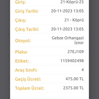 HGS Osmangazi Ücreti