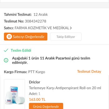 Trendyol Driclor Artık İse Yaramıyor